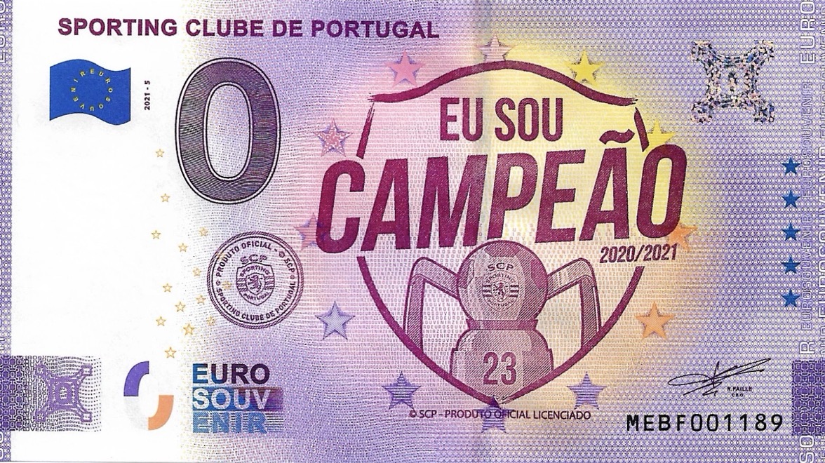 0 Euro biljet Portugal 2021 -  Sporting Clube de Portugal