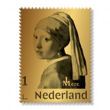 Gouden postzegel Nederland 2023 Meisje met de Parel