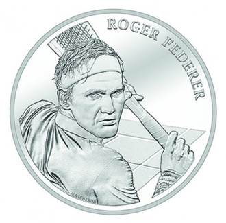 Roger Federer munt 20 Franc 2020 zilver Zwitserland