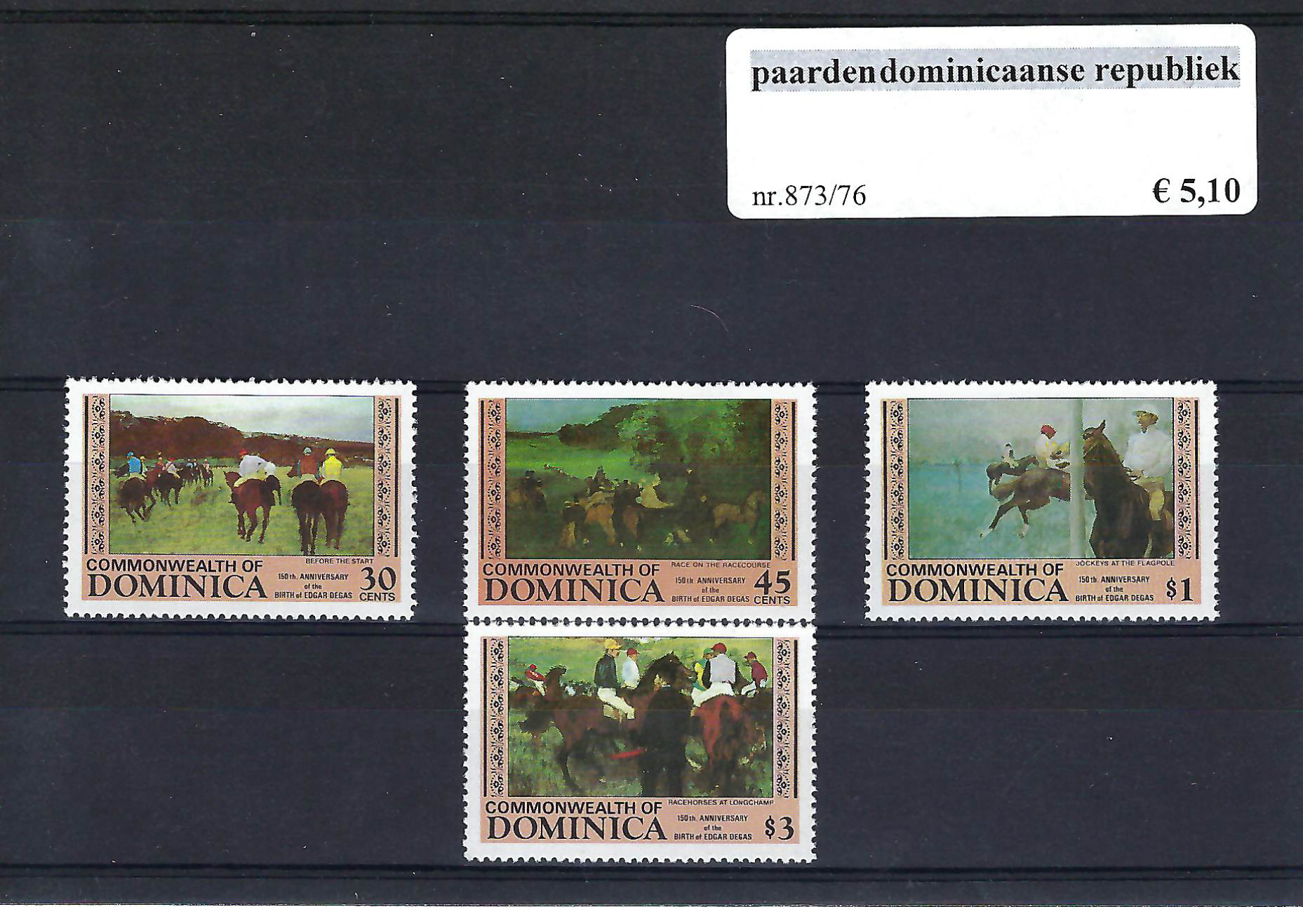 Themazegels Paarden Dominicaanse Republiek nr. 873/876