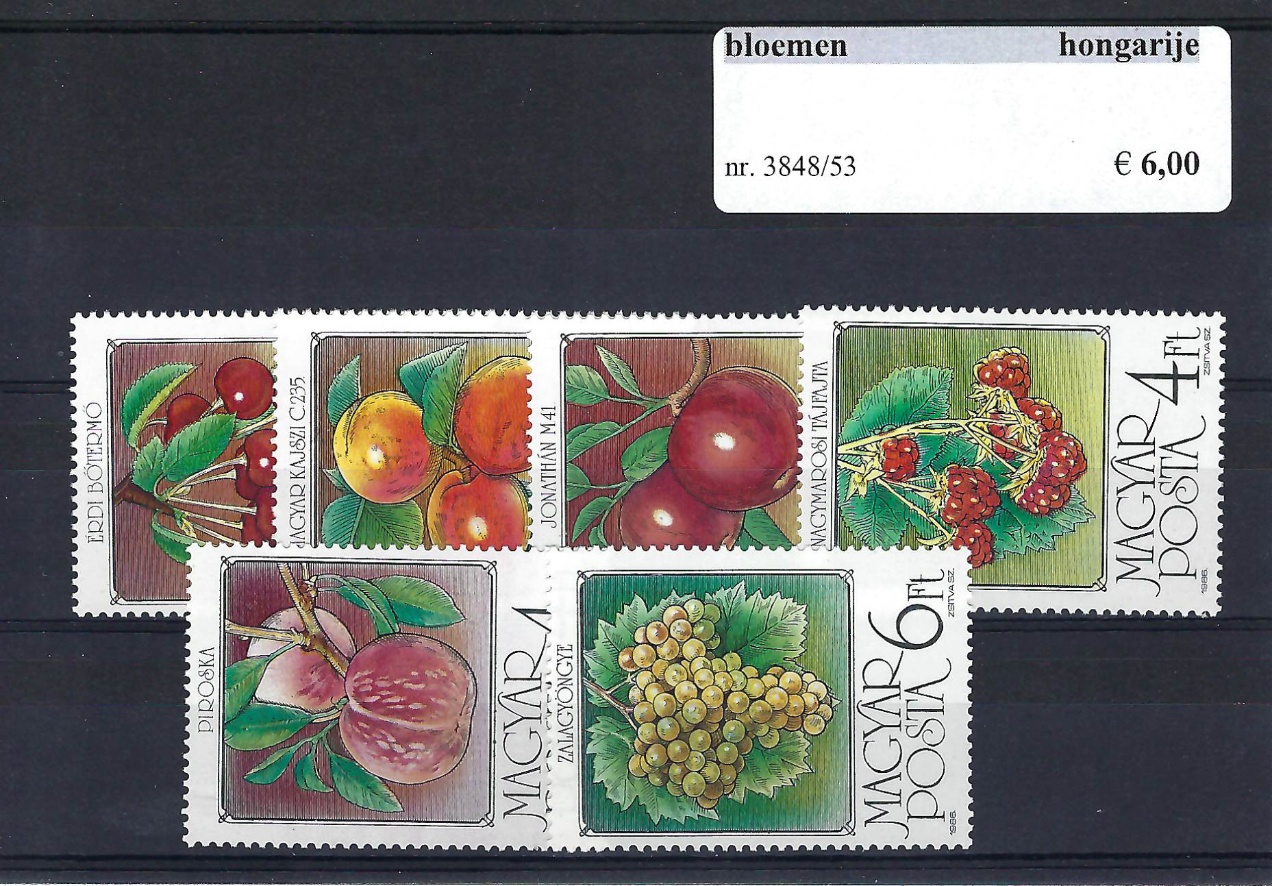 Themazegels Bloemen Hongarije nr. 3848/3853