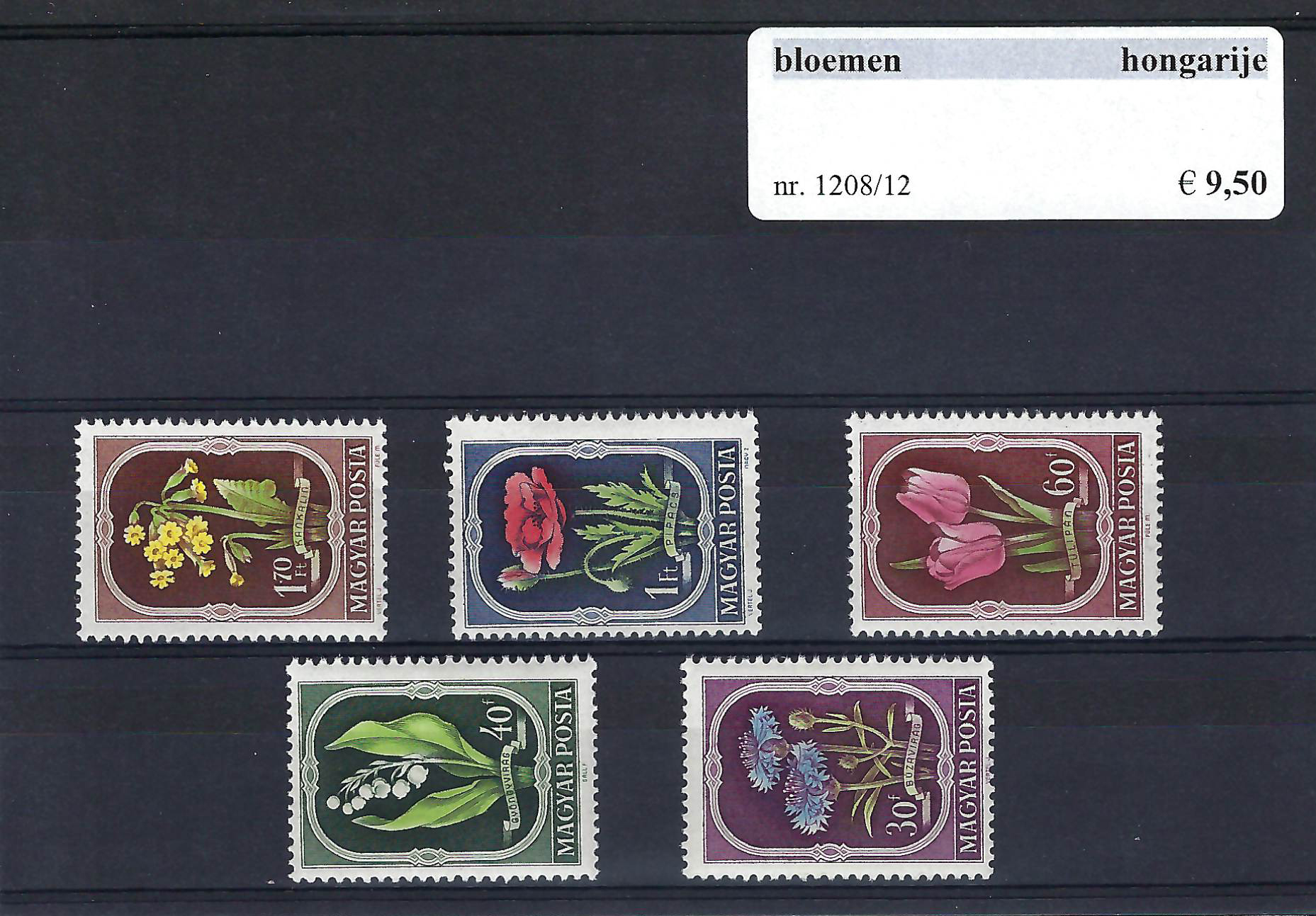 Themazegels Bloemen Hongarije nr. 1208/1212