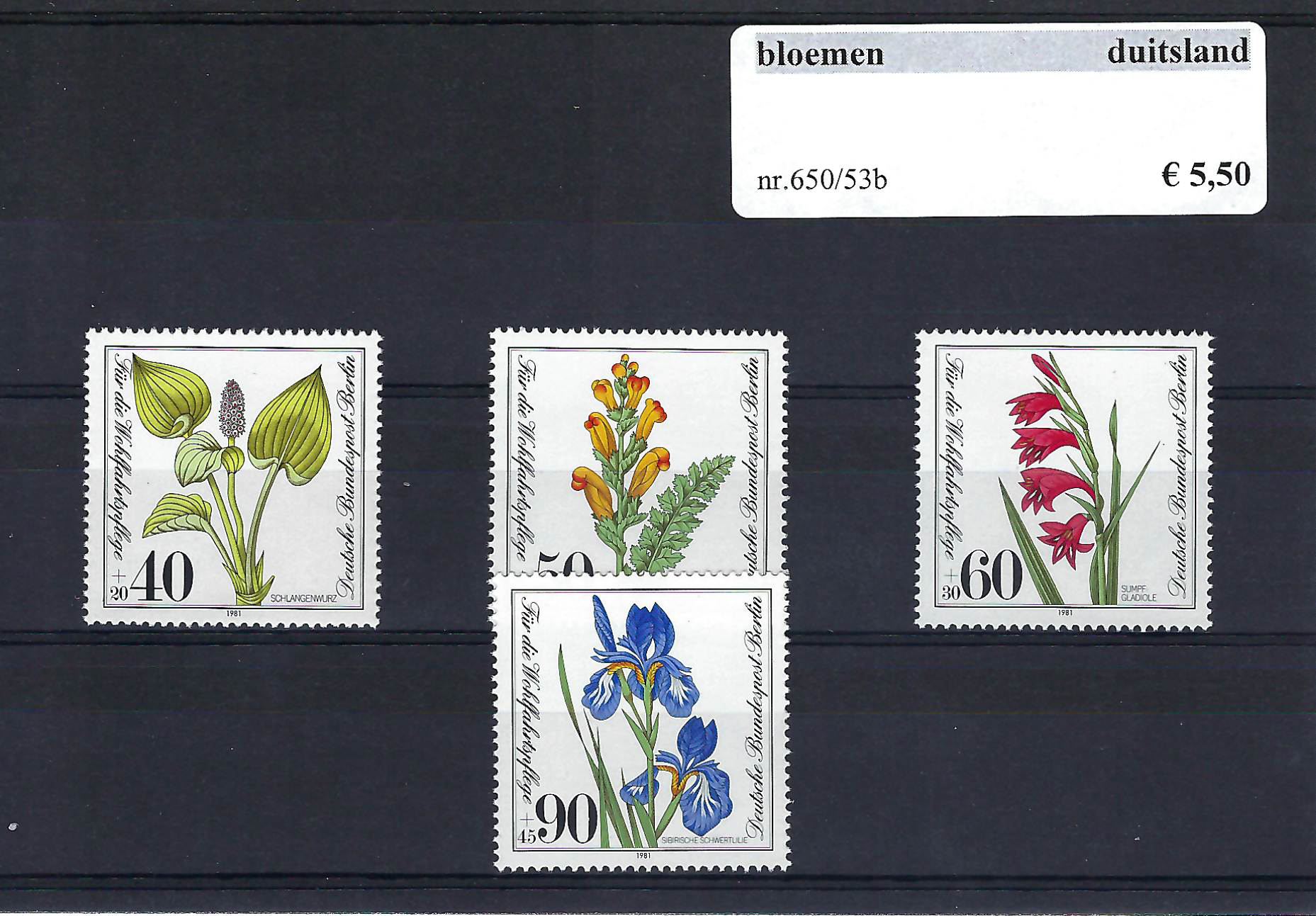 Themazegels Bloemen Duitsland nr. 650/653b