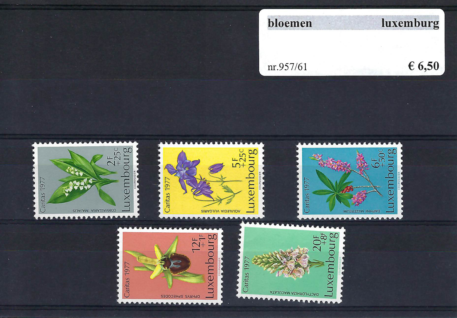 Themazegels Bloemen Luxemburg nr. 957/961