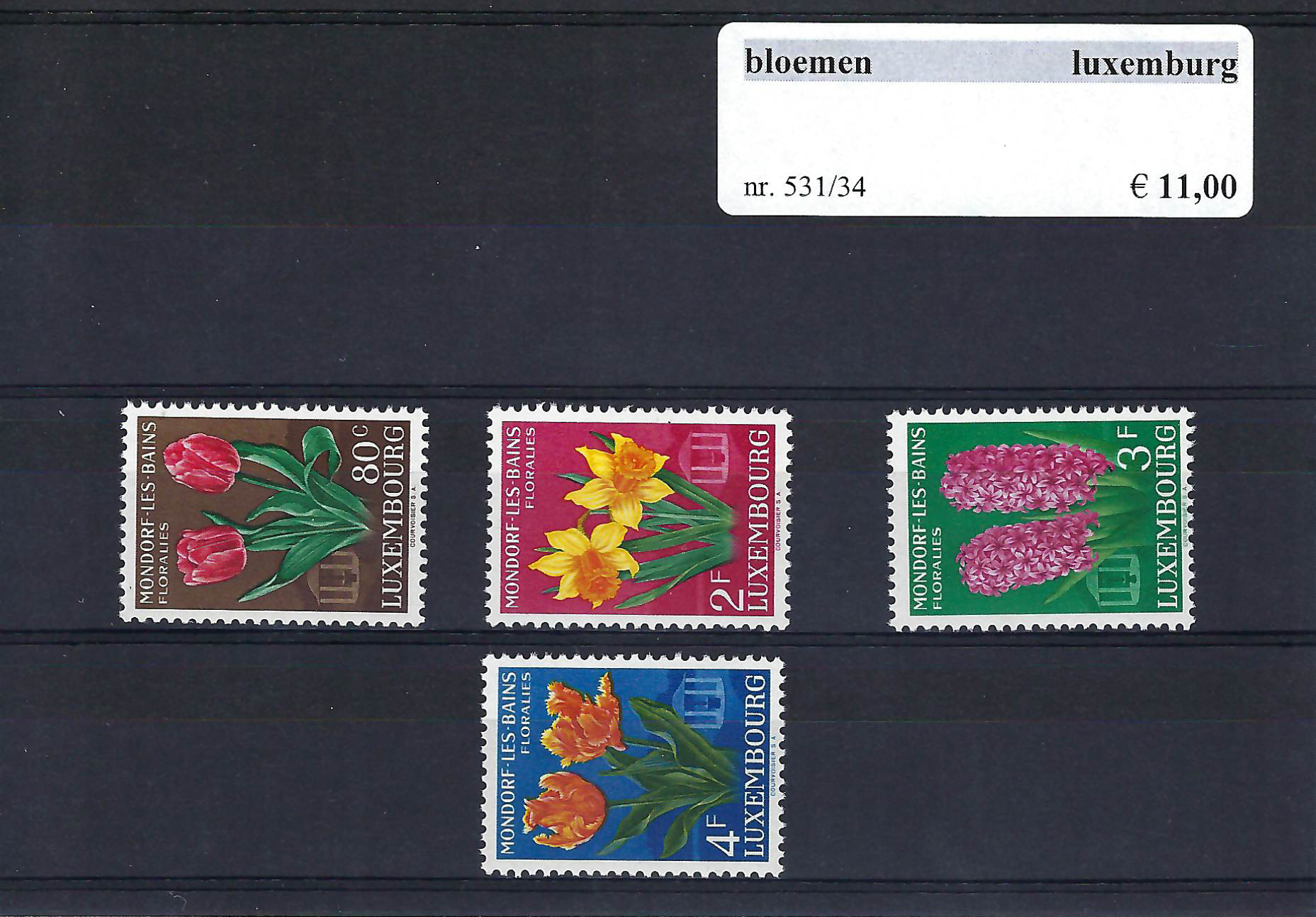 Themazegels Bloemen Luxemburg nr. 531/534