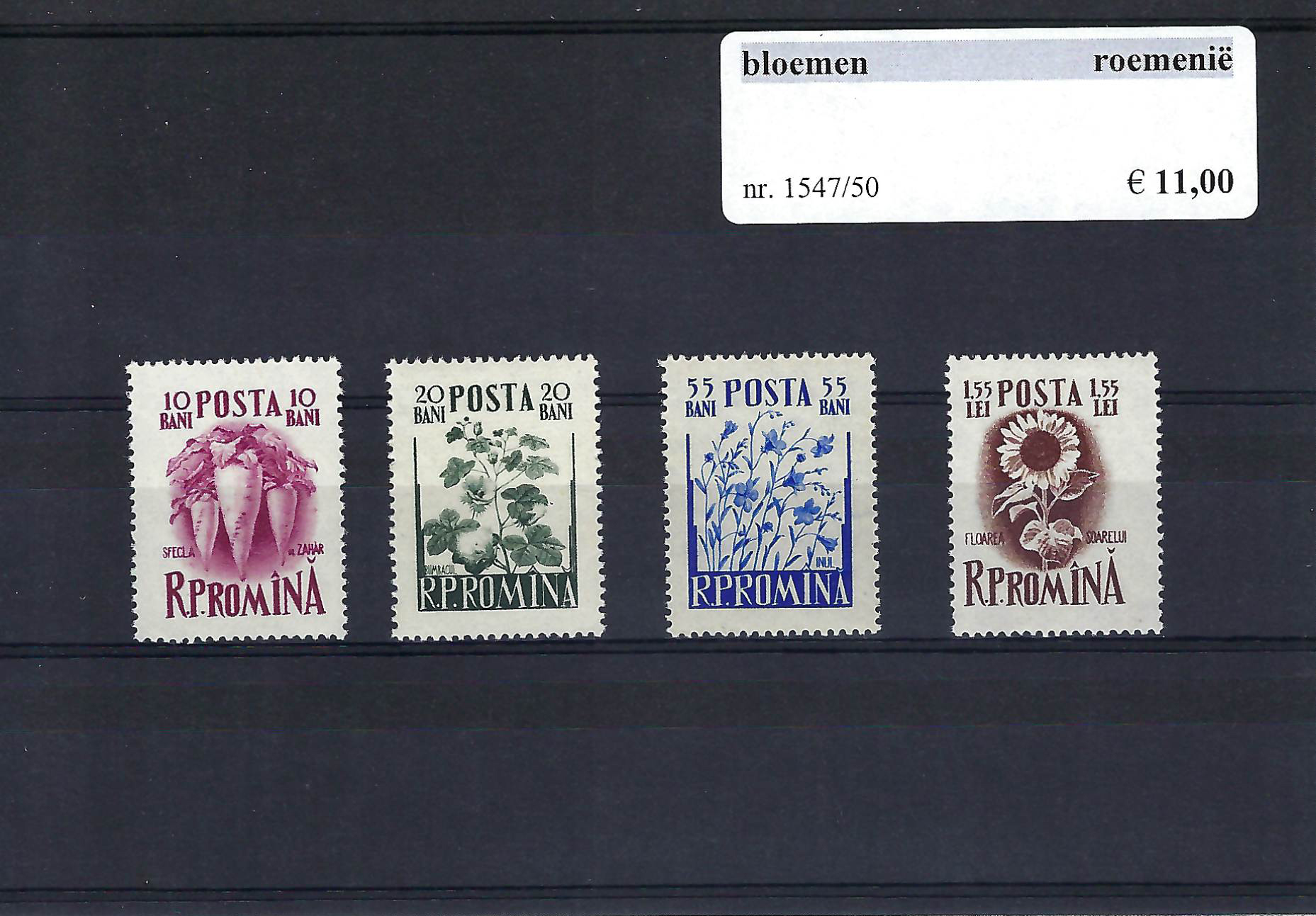 Themazegels Bloemen Roemenië nr. 1547/1550