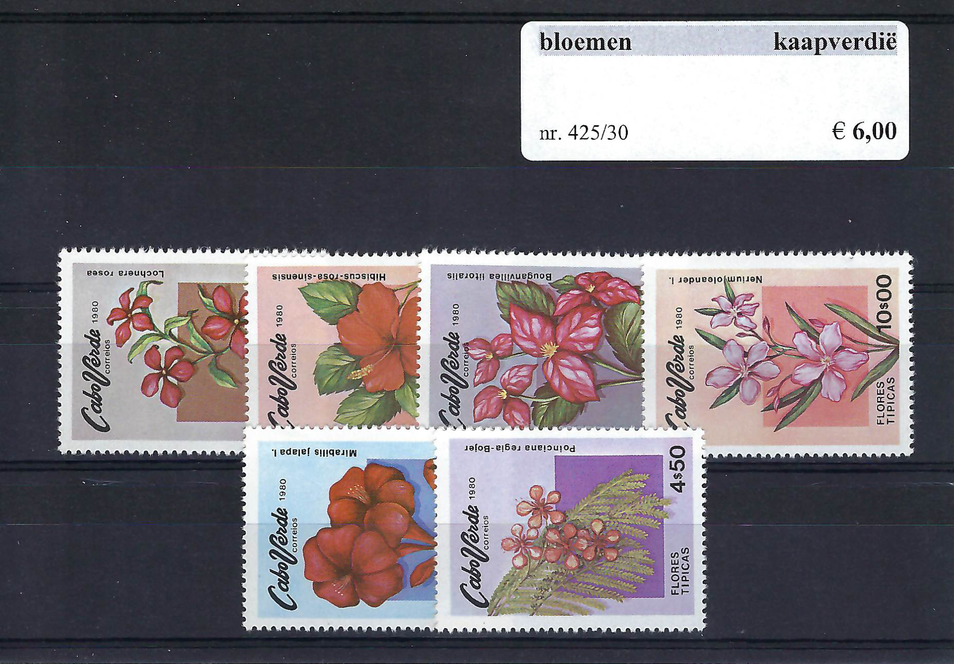 Themazegels Bloemen Kaapverdië nr. 425/430