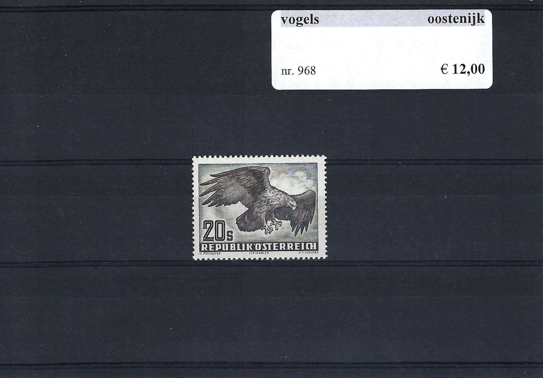Themazegels Vogels Oostenrijk nr. 968