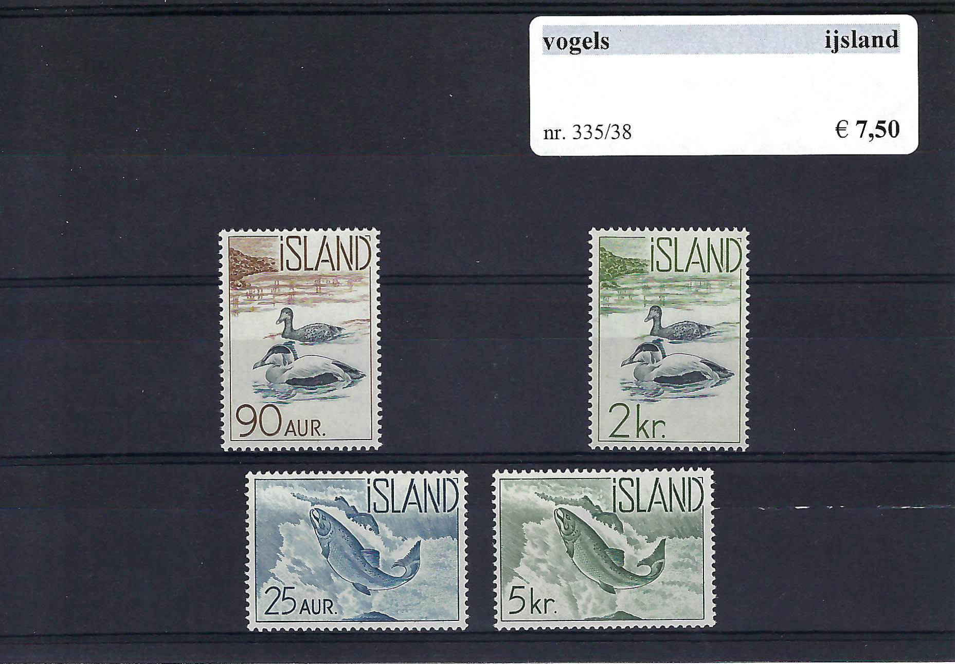 Themazegels Vogels IJsland nr. 335/338