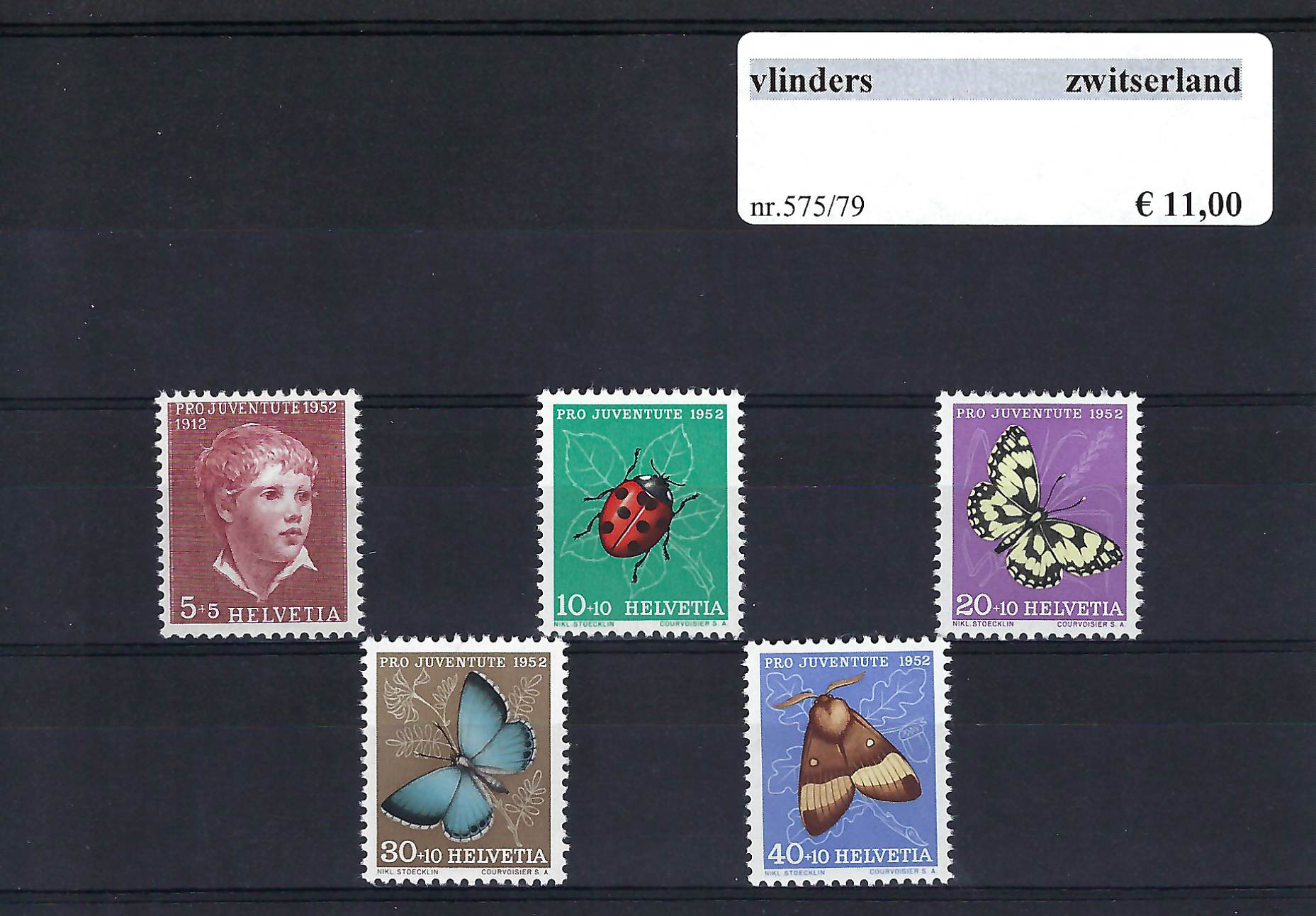 Themazegels Vlinders Zwitserland nr. 575/579