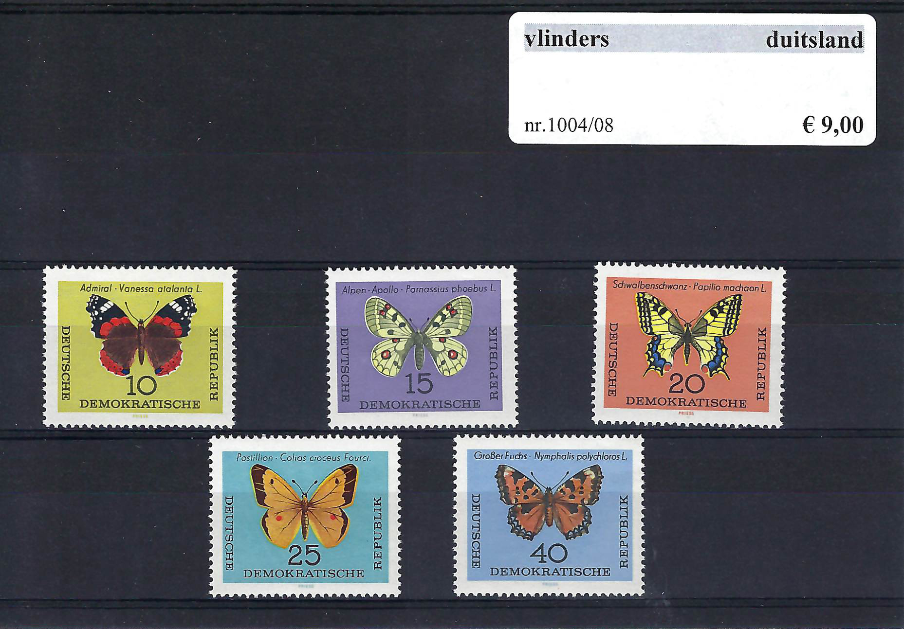 Themazegels Vlinders Duitsland nr. 1004/1008