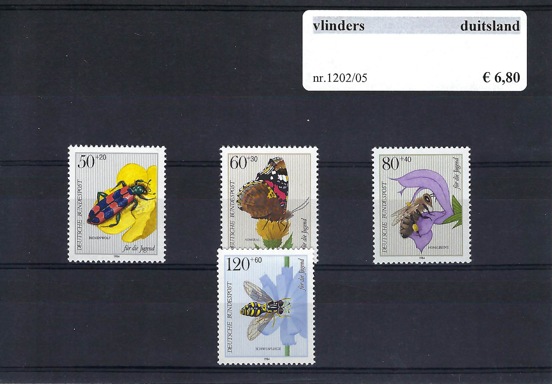 Themazegels Vlinders Duitsland nr. 1202/1205