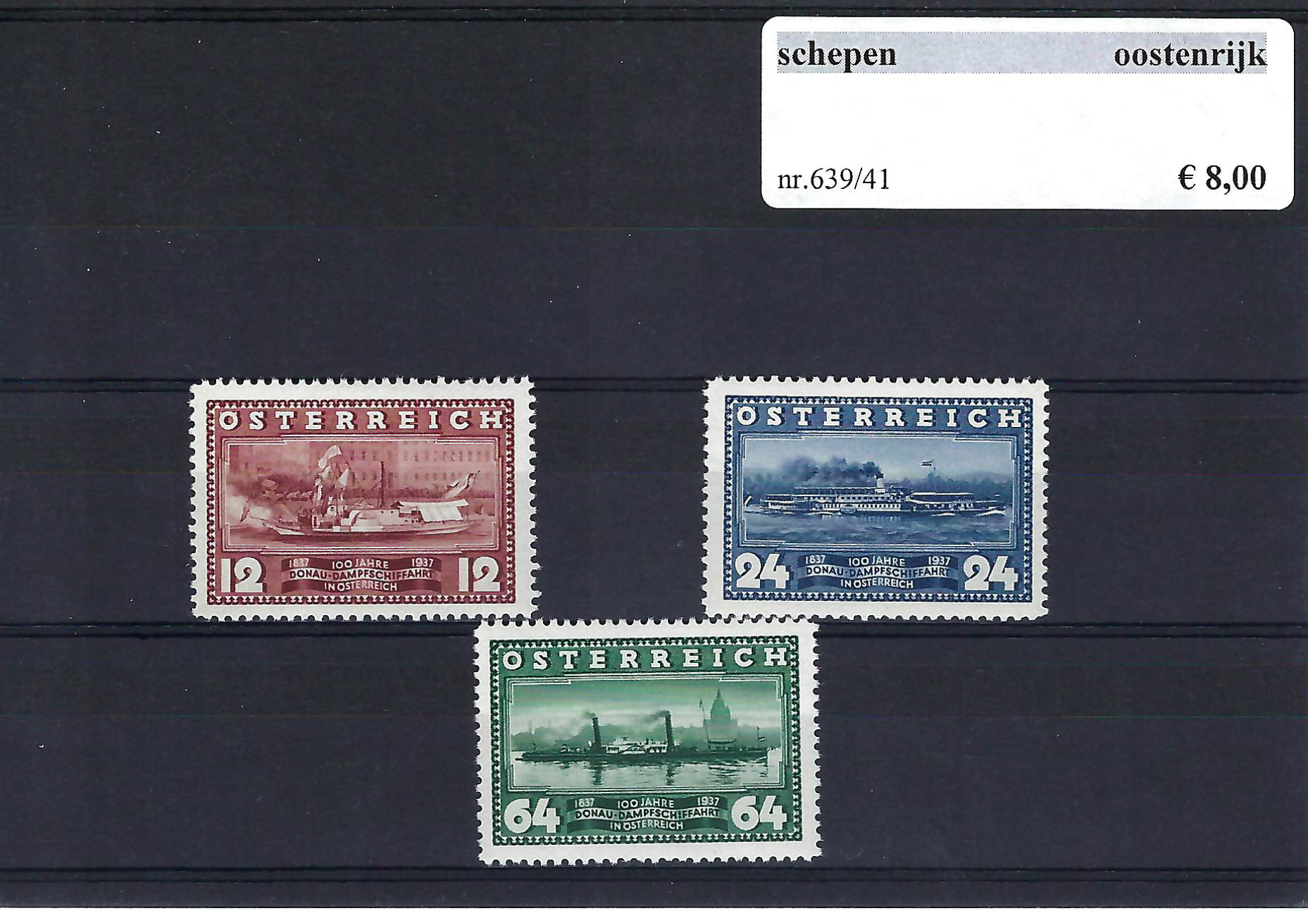 Themazegels Schepen Oostenrijk nr. 639/641