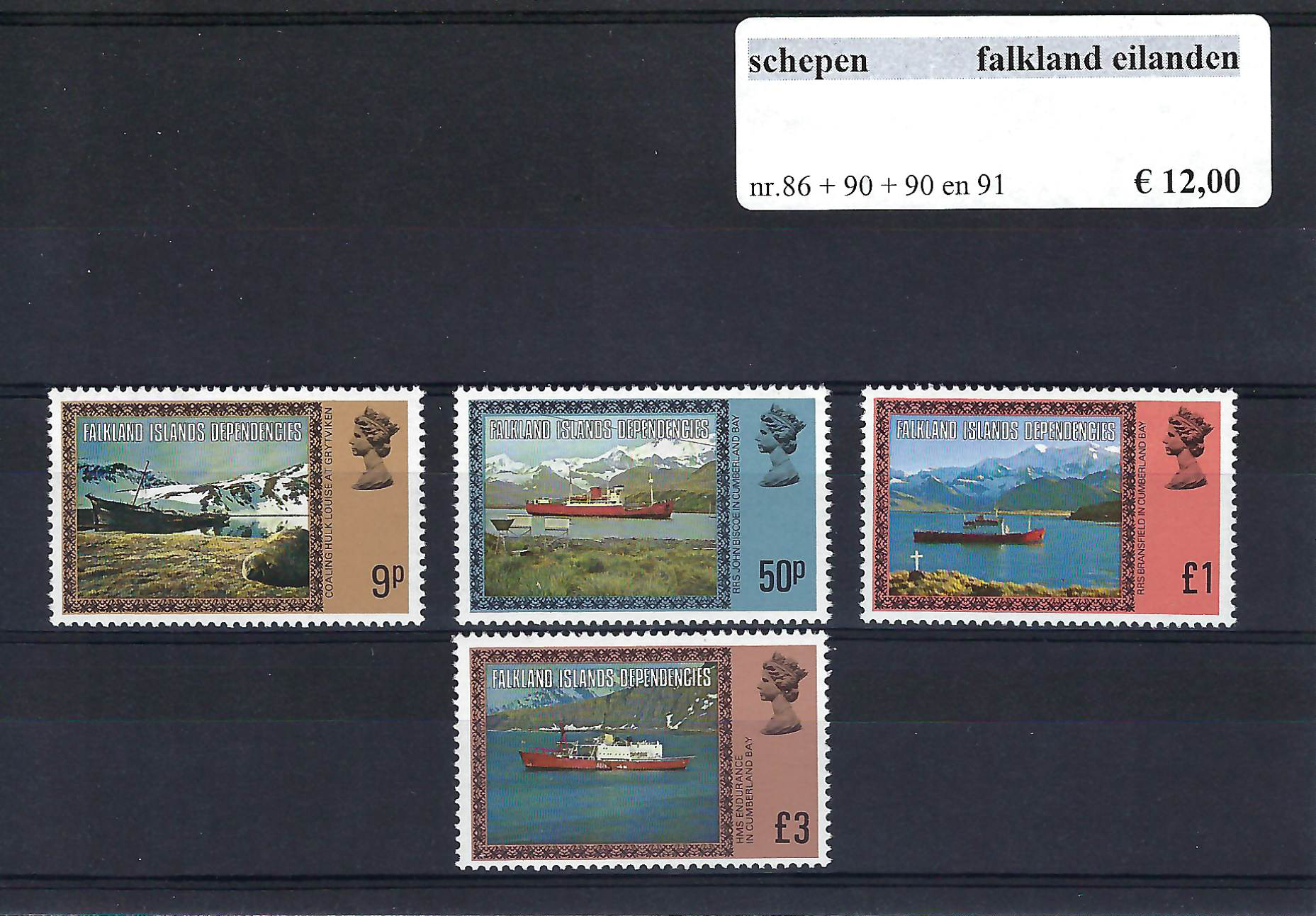 Themazegels Schepen Falkland Islands nr. 86-91