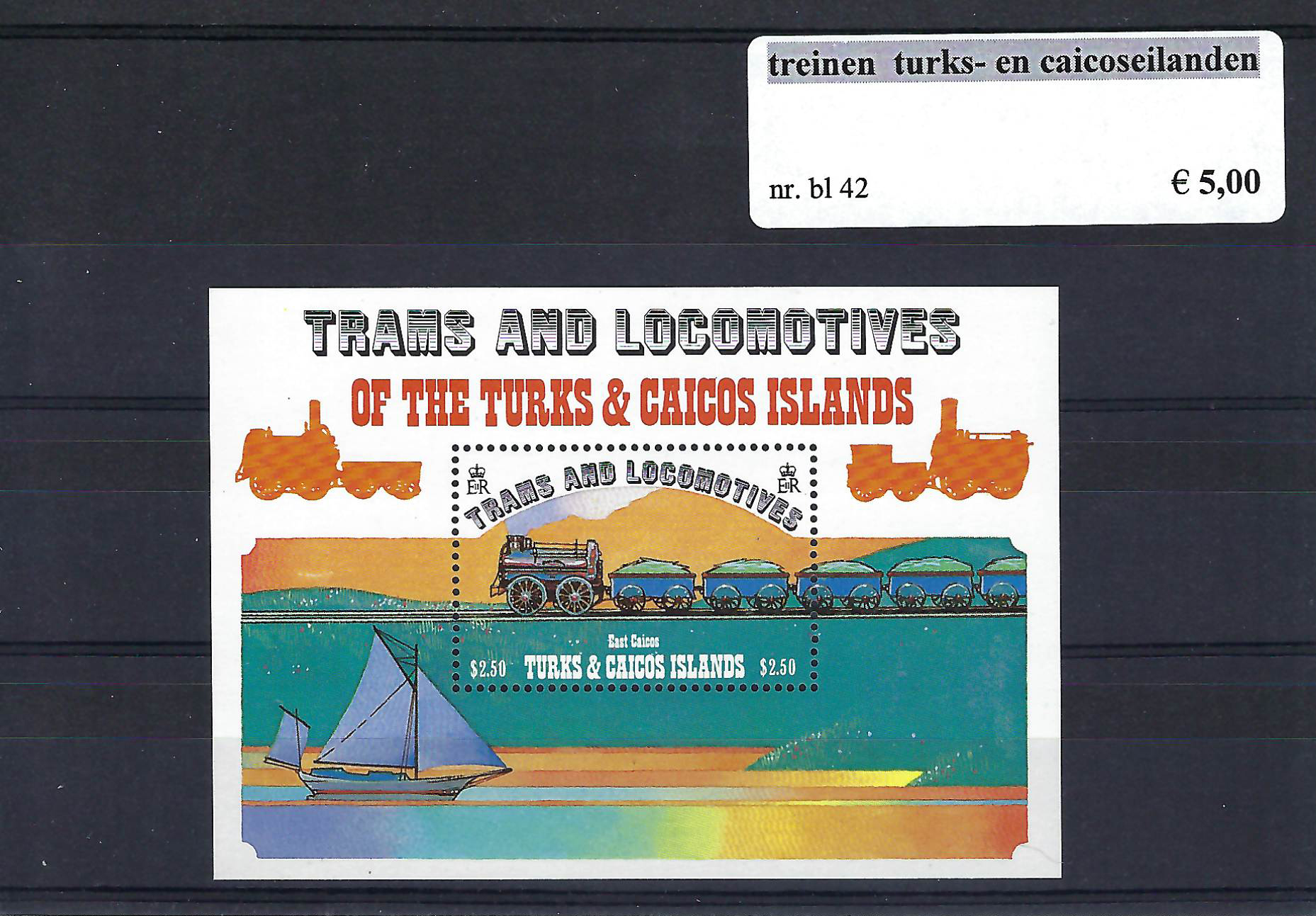Themazegels Treinen Turks en Caicoseilanden nr. bl. 42