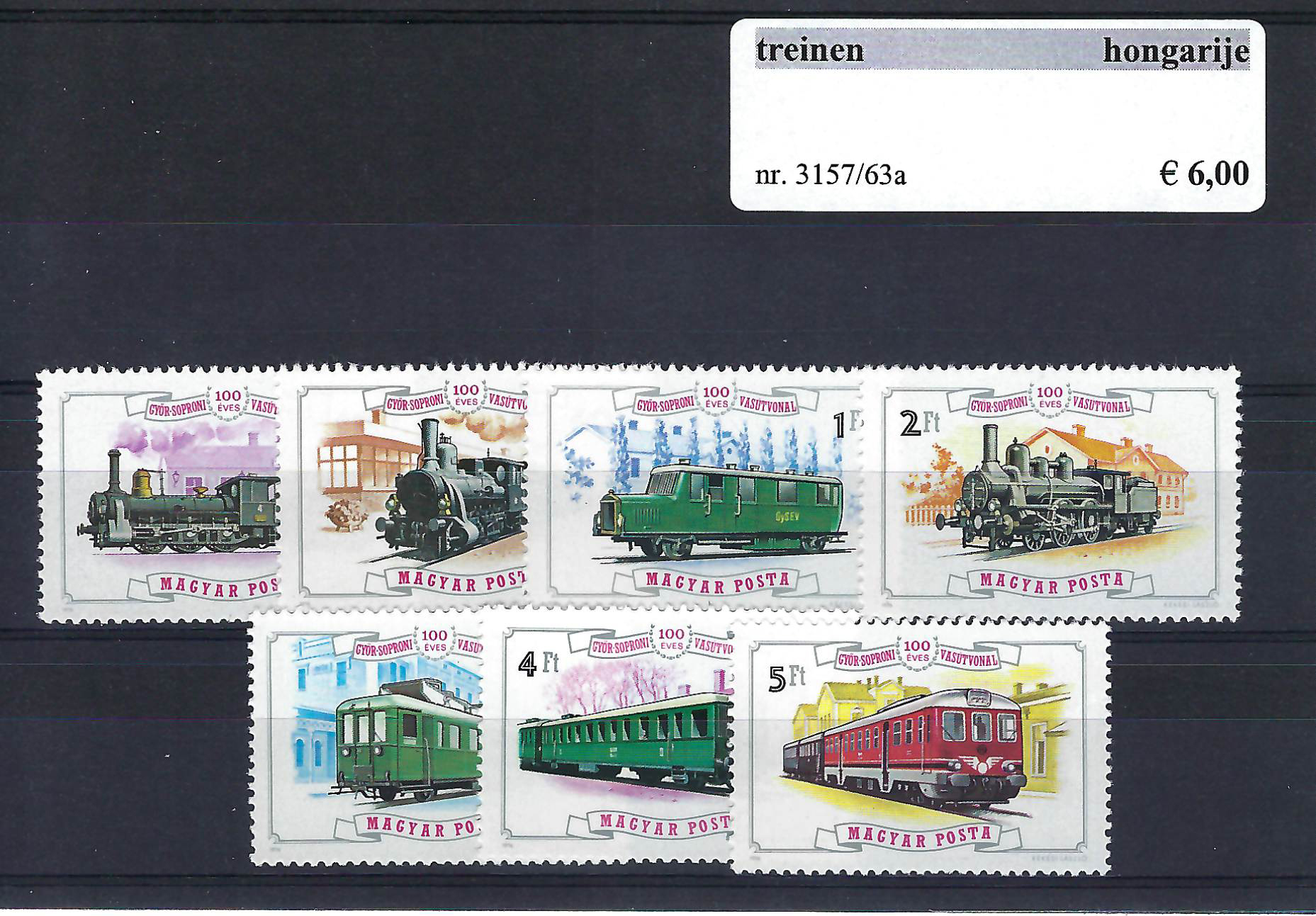Themazegels Treinen Hongarije nr. 3157/3163a