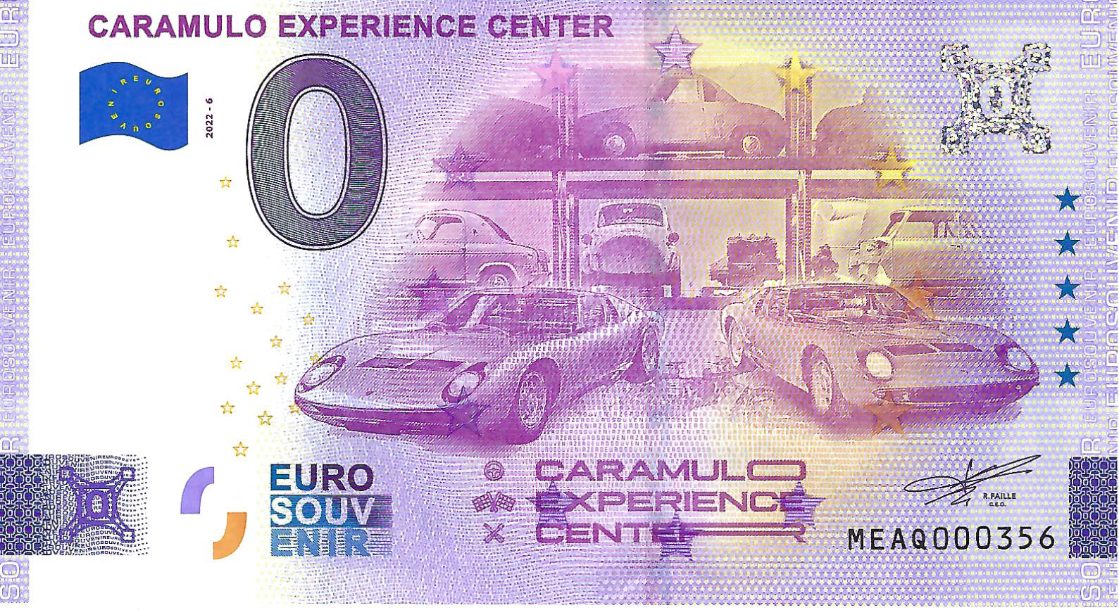 0 Euro biljet Portugal 2022 - Caramulo Lamborghini Miura