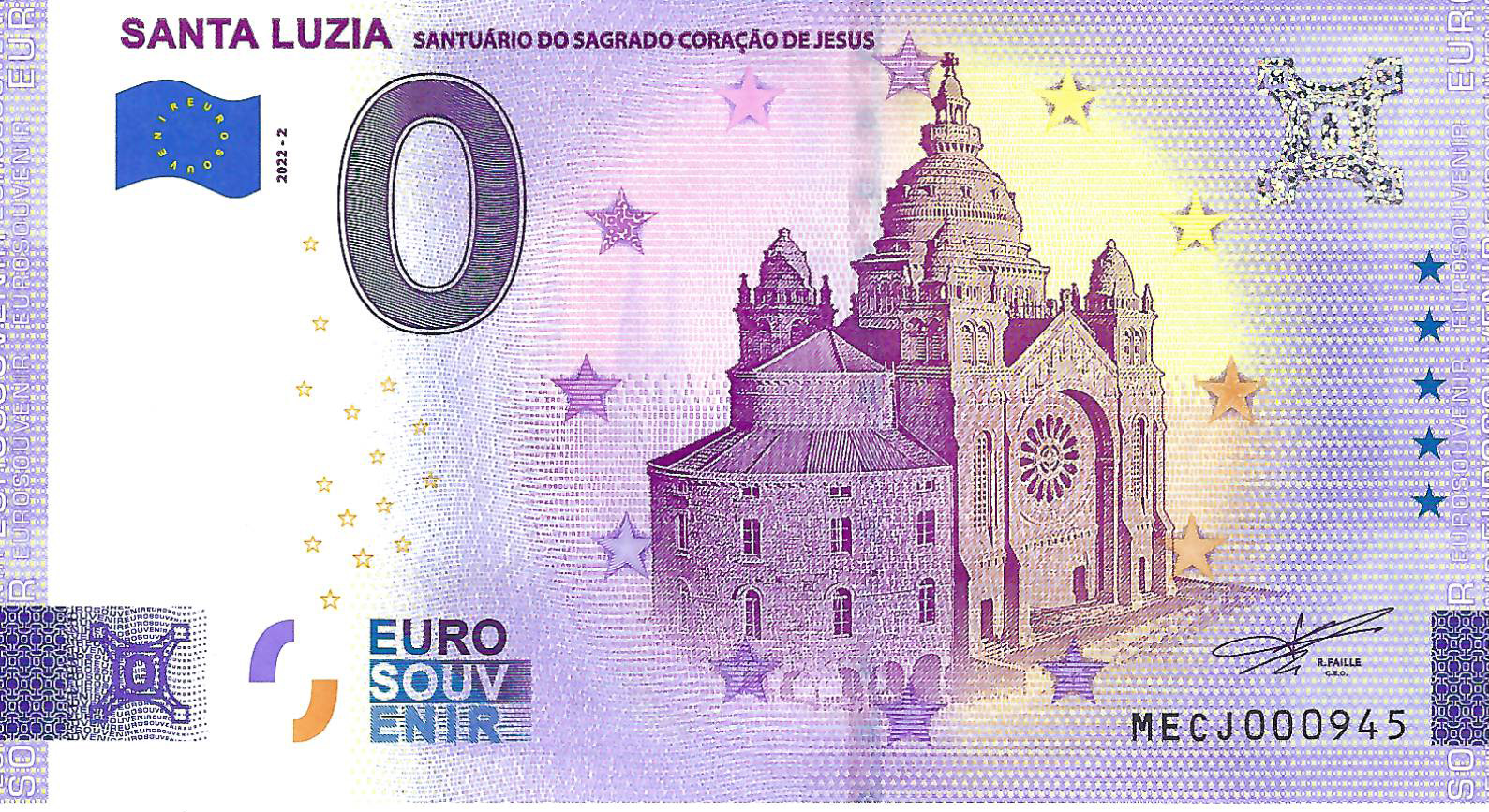 0 Euro biljet Portugal 2022 - Santa Luzia