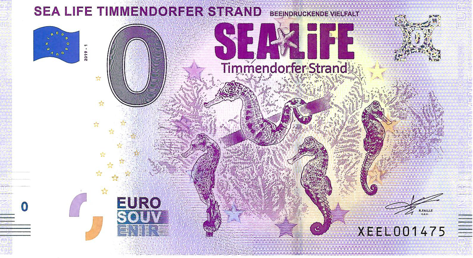 0 Euro biljet Duitsland 2019 - Sea Life Timmendorfer Strand