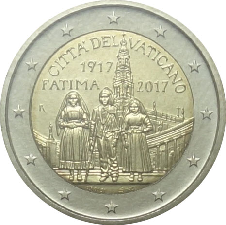 Vaticaan 2 euro 2017 Fatima BU in blister