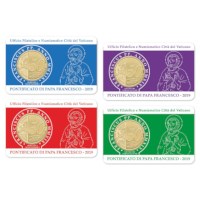Vaticaan coincard + Postzegel 2019-1 Nr 22-23-24-25