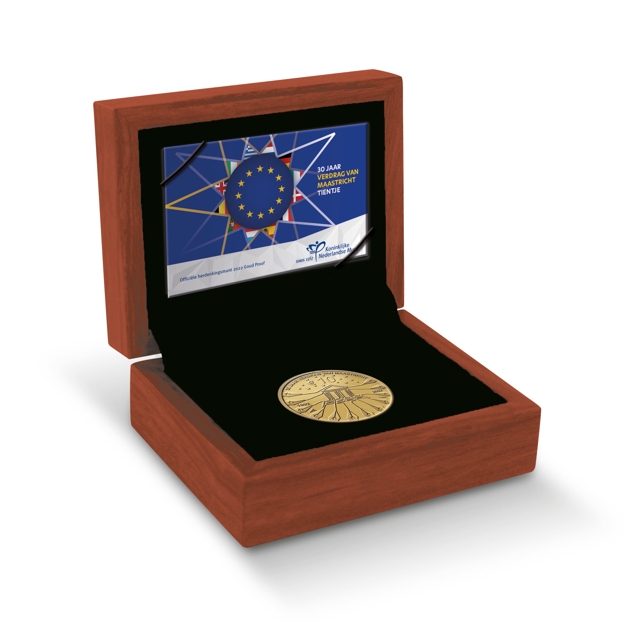 Verdrag van Maastricht 10 euro goud 2022 herdenkingsmunt proof
