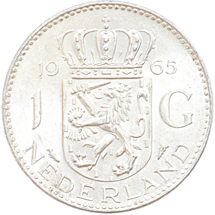 Nederland 1 gulden zilver Juliana 100 ex.