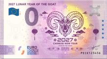 0 Euro biljet Nederland 2026 - 2027 Lunar Year of the Goat classic