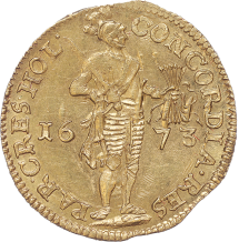 Amsterdam Nederlandse dukaat goud 1673