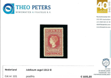 Nederland NVPH nr. 101 Jubileumzegel 1913 postfris