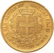 Italian States 20 lire 1853p