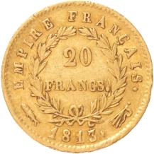 French incorporation 20 Francs 1813