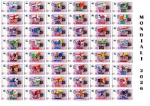 0 Euro biljet kleur WK-Voetbal 2026  complete set 48 deelnemende landen