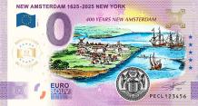 0 Euro bill Netherlands 2025 - New Amsterdam 1625-2025 New York ANNIVERSARY COLOR