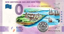 0 Euro bill Netherlands 2025 - New Amsterdam 1625-2025 New York COLOR