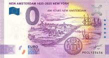 0 Euro biljet Nederland 2025 - New Amsterdam 1625-2025 New York