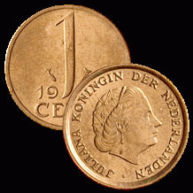Netherlands - Juliana 1 Cent 1964 UNC originele muntkleur