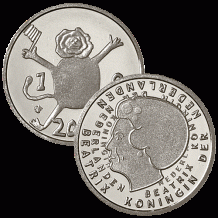 Laatste gulden Loeki ZILVER, oplage slechts 360 ex. 2001 proof
