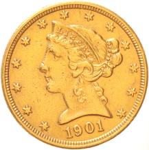 USA 5 Dollars 1901