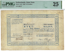 10 gulden 1849 Muntbiljet 30-1