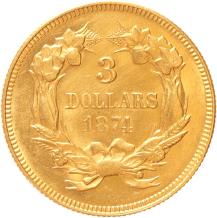 USA 3 Dollars 1874