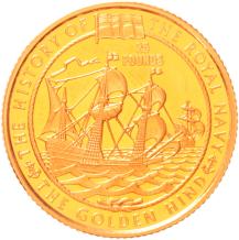 Alderney 25 Pounds 2003 The Golden Hind proof