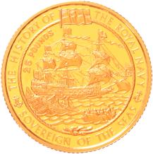 Alderney 25 Pounds 2003 sovereign of the Seas proof