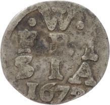 West-Friesland Dubbele stuiver 1673
