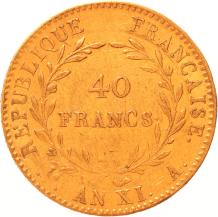 France 40 Francs ANXIa (1802)