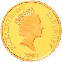 Alderney 25 Pounds 2005 HMS Warspite proof