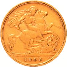 Great Britain 1/2 Sovereign, 1905