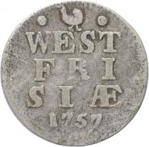 West-Friesland Dubbele stuiver 1757