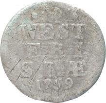 West-Friesland Dubbele stuiver 1759