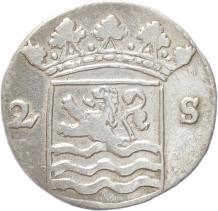 Zeeland Dubbele wapenstuiver 1745